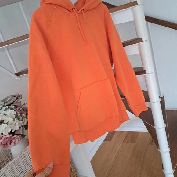 Carhartt Size S Mens Orange Hoodie Pullover Long Sleeve. - Picture 5 of 11